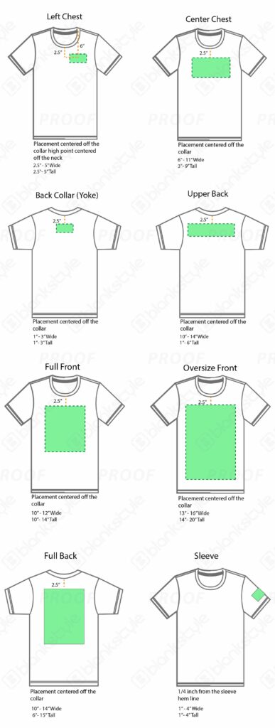 T-Shirt Placement Guide