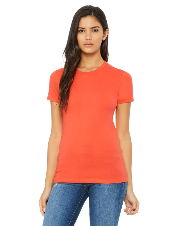 best women's t shirts bella+canvas 3005 in coral