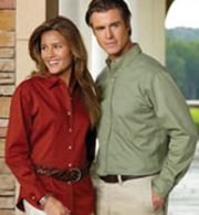 Jonathan Corey Ladies' Long Sleeve 60/40 Brushed Twill Shirt