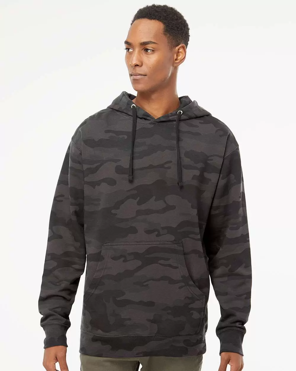 Independent Trading Co. SS4500 Midweight Hoodie Black Camo - From $12.31