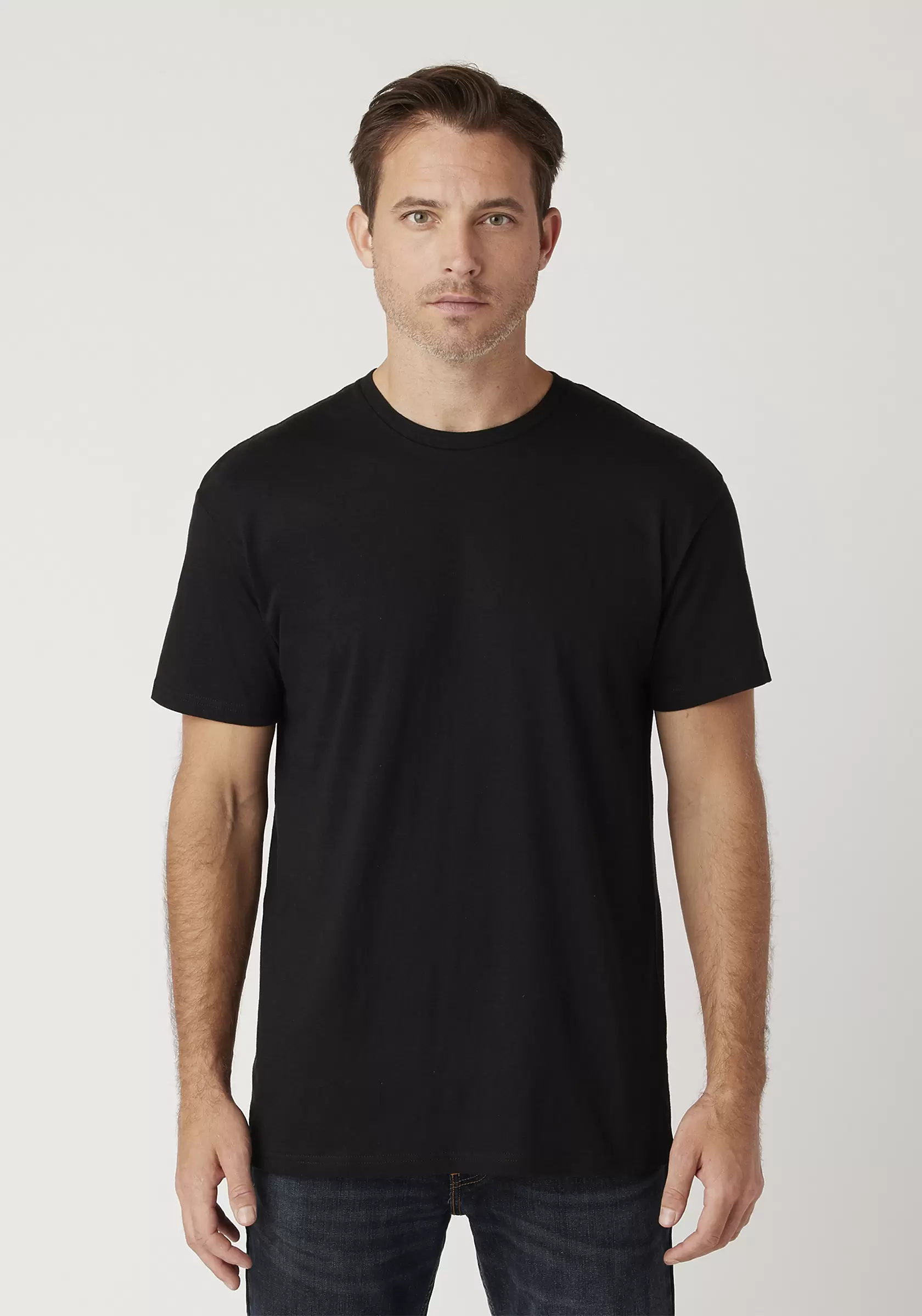 M1045 Crew Neck Men's Jersey T-Shirt Black - From $3.96