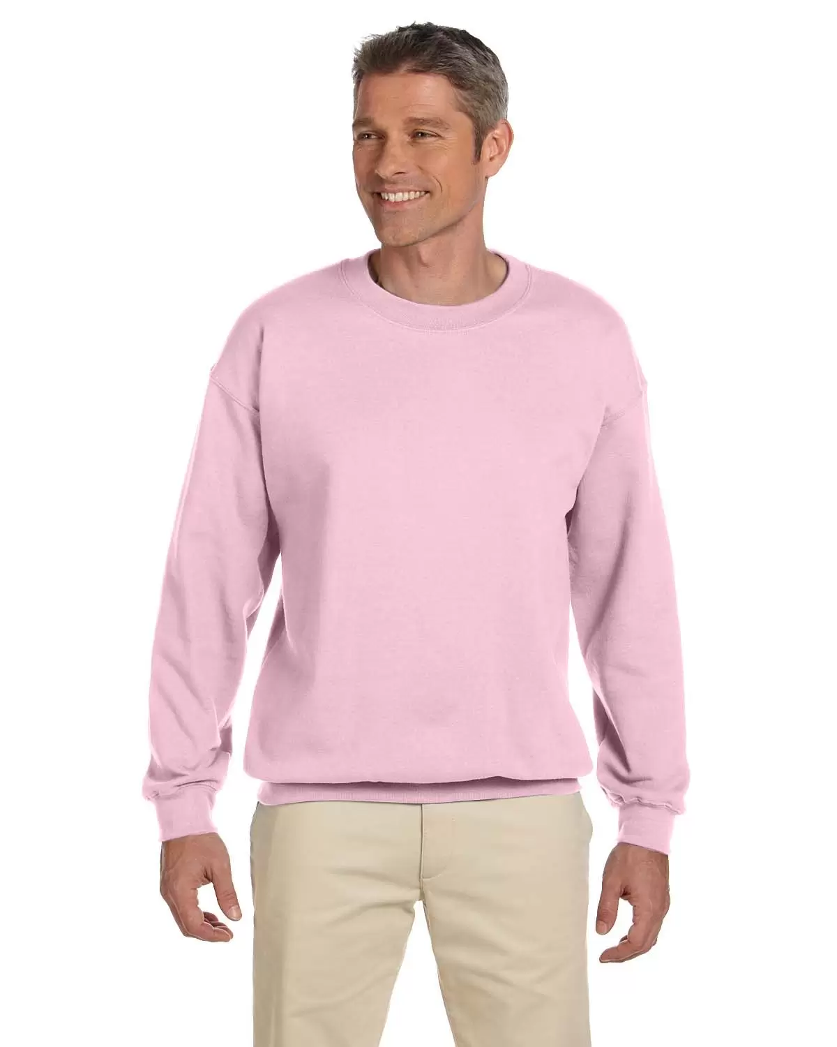 Gildan 18000/G180 Crew Neck Sweatshirt (Wholesale) Light Pink - From $7.52
