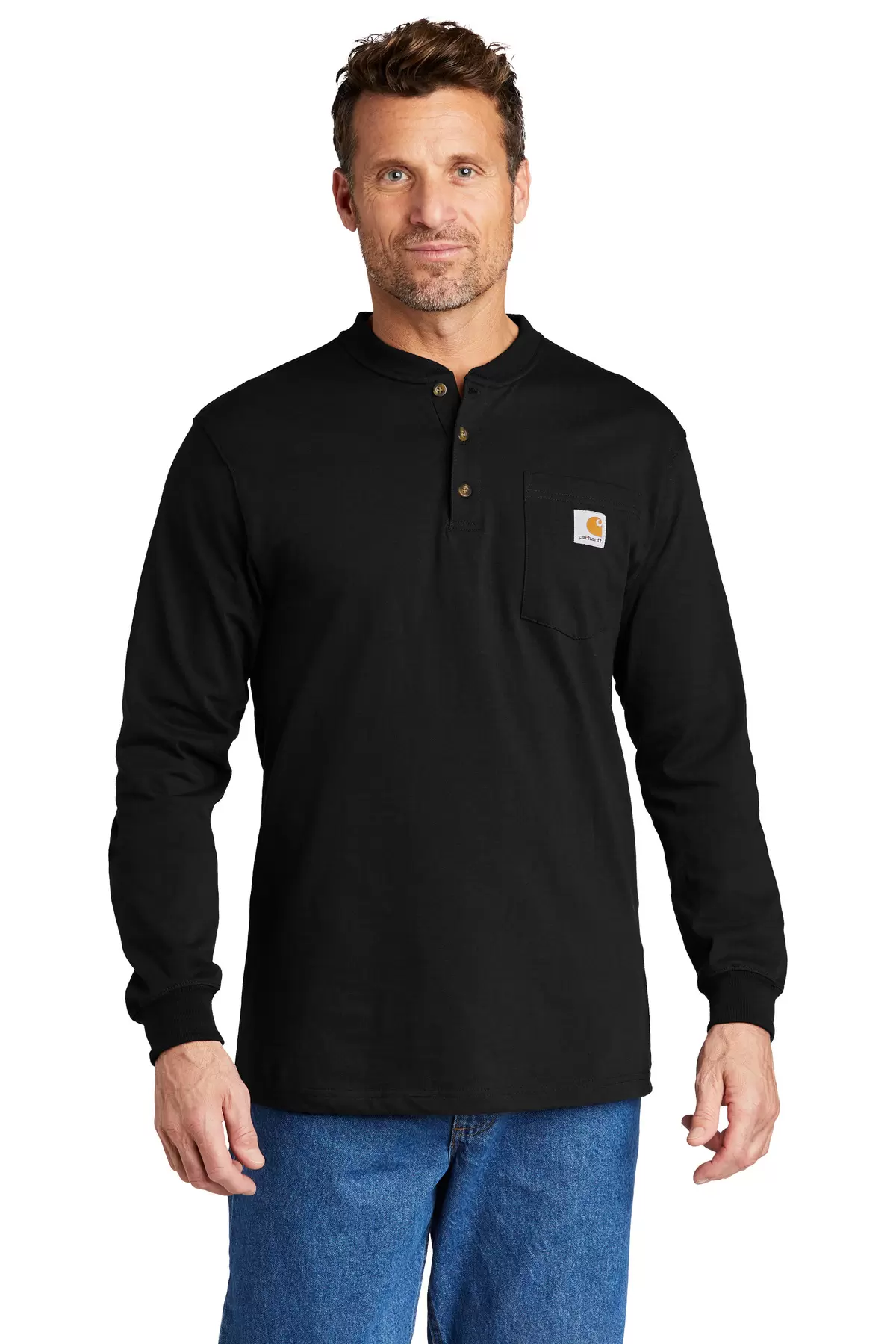 CARHARTT K128 Carhartt Long Sleeve Henley T-Shirt