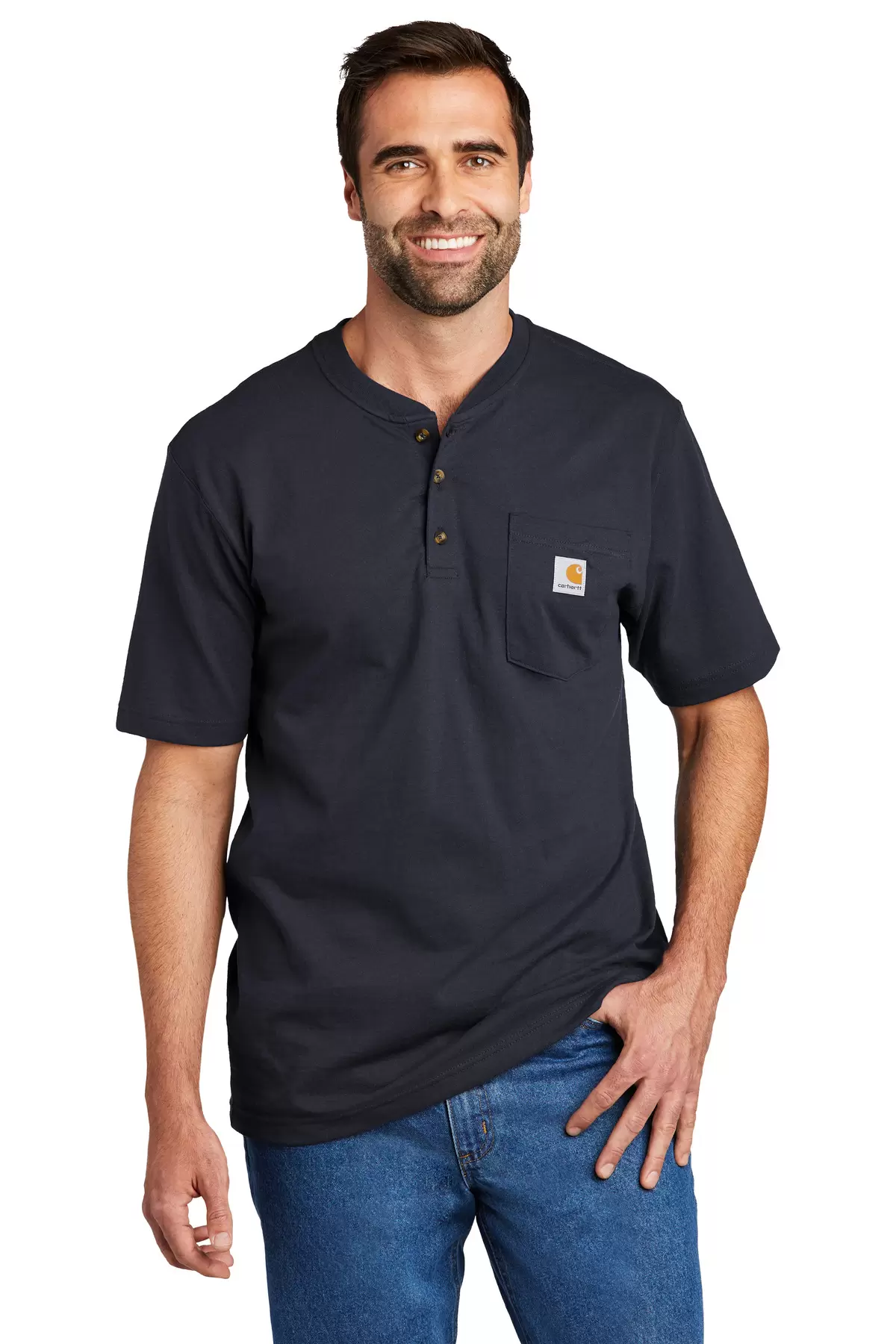 CARHARTT K84 Carhartt Short Sleeve Henley T-Shirt