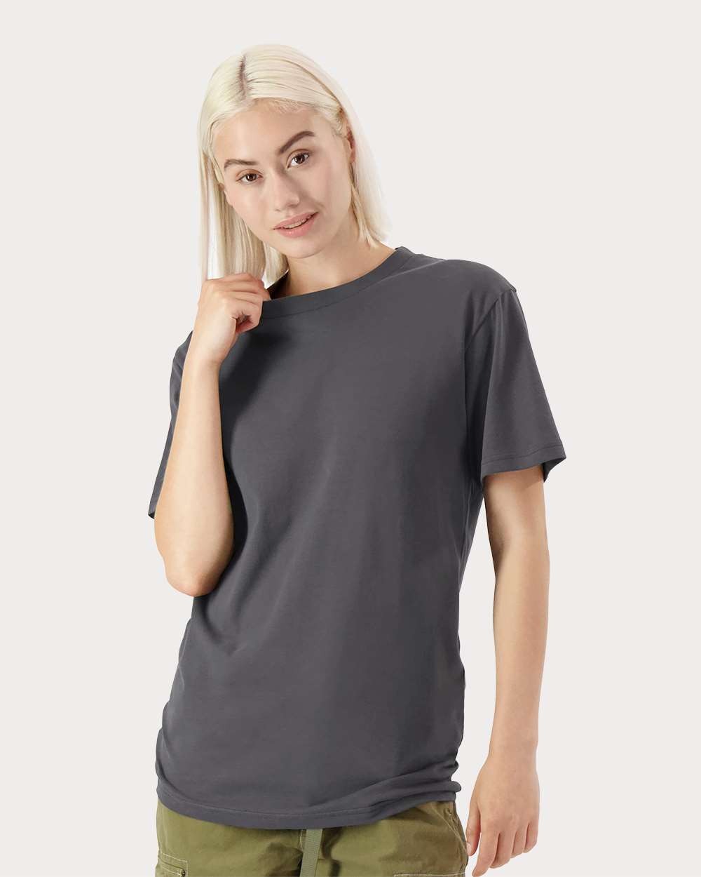 American Apparel 5389 Sueded Cloud Jersey Tee SUEDED ASPHALT
