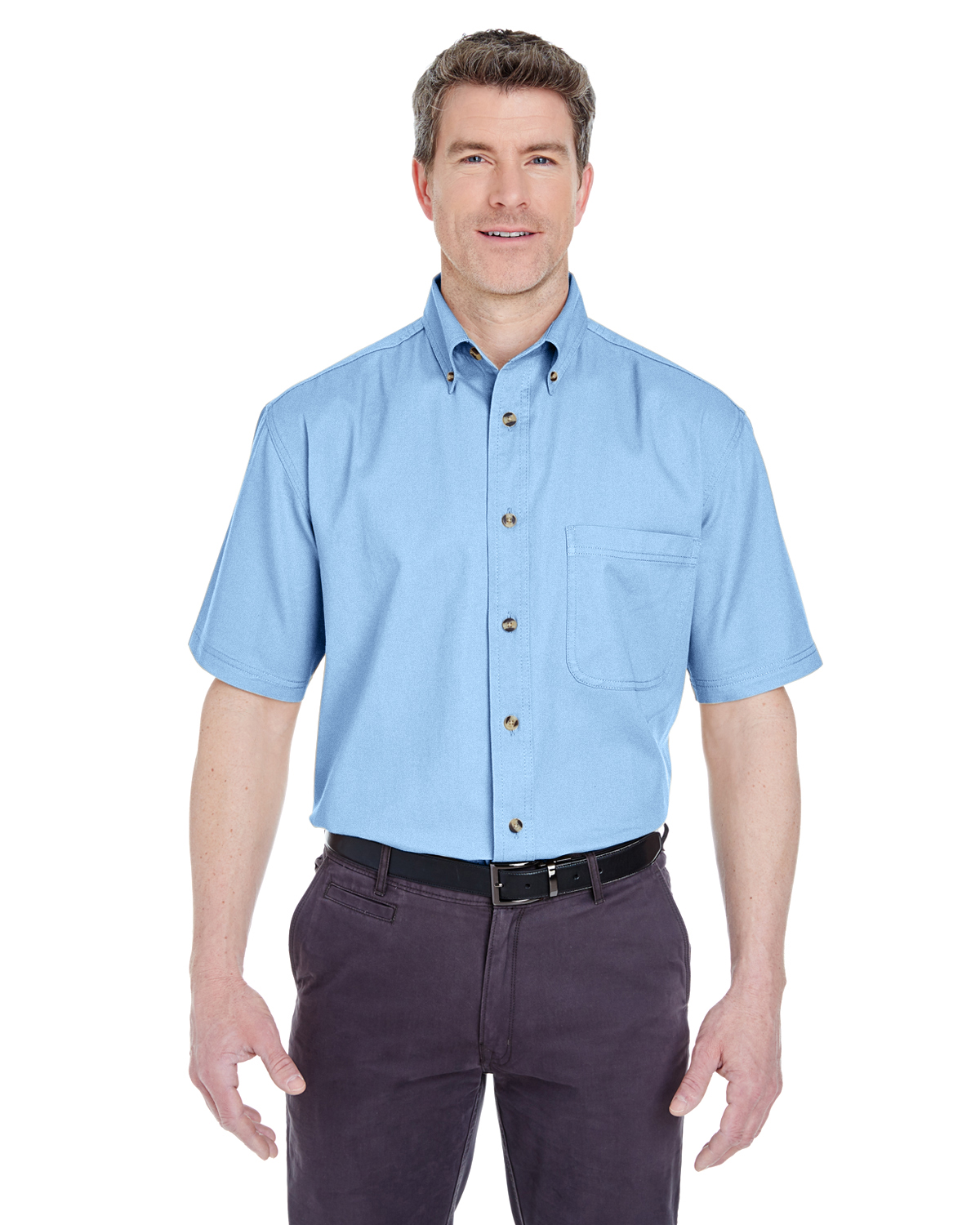 Adult Short-Sleeve Cotton Cypress Denim 