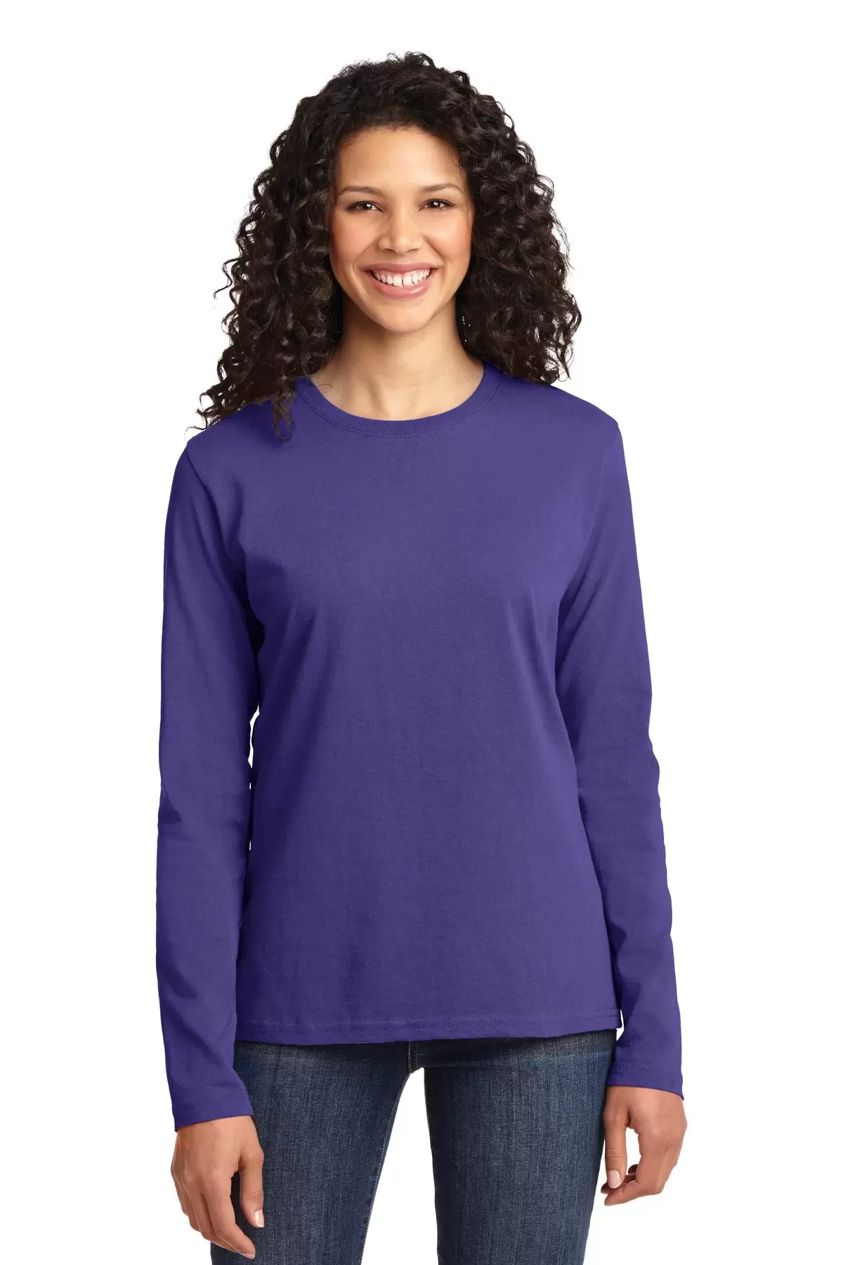 LPC54LS Port & Company® Ladies Long Sleeve 5.4-oz 100% Cotton T-Shirt