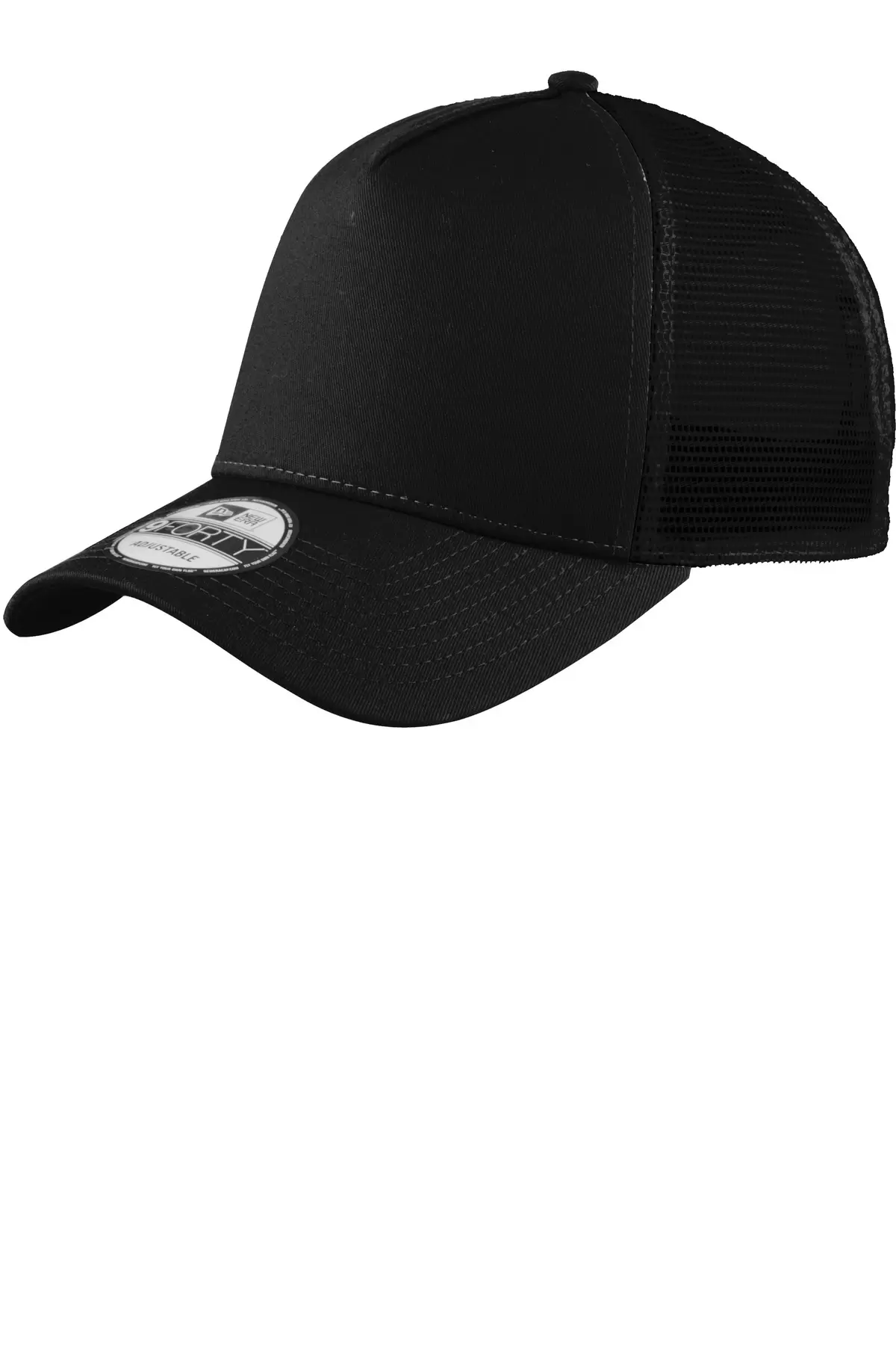 NE205 New Era Snapback Trucker Cap Black/black